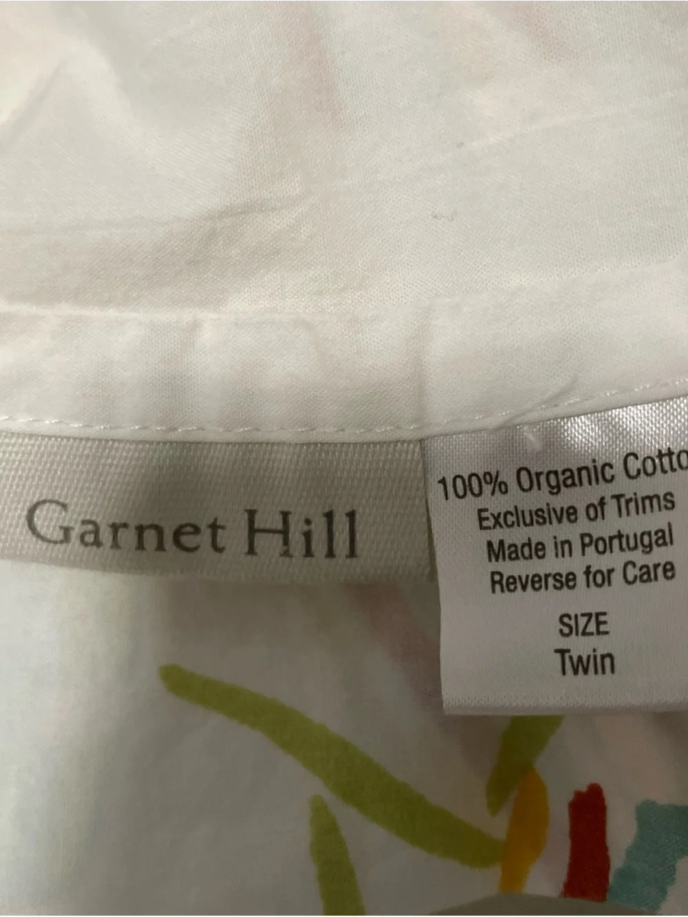 Sling Chair Organic-Cotton Percale Bedding twin Set garnet hill